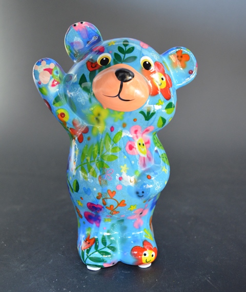 Pomme Pidou R - Teddy Bear Tilou, Happy Flowers SkyBlue