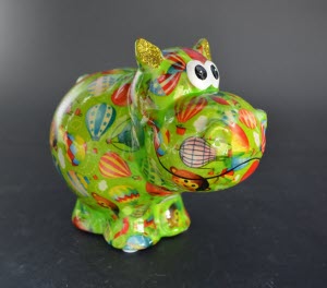 Pomme Pidou R - Spaarpot Hippo Happy, Air Balloons GardenGreen