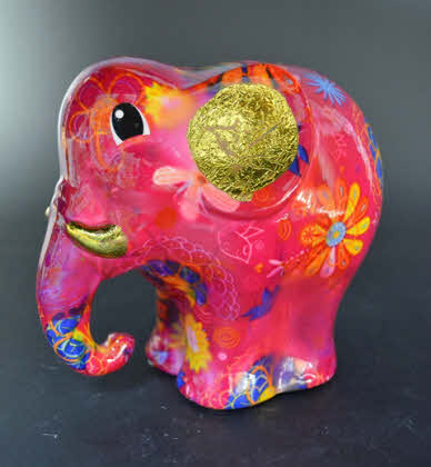 Pomme Pidou M - Spaarpot Elephant Elton, Garden of Eden MysticViolet 