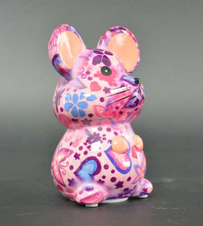 Pomme Pidou - XS Mouse Martha, Love and Peace MistyPink