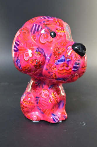 Pomme Pidou - Spaarpot Dog Marley, MagicalPink Hearts in Love