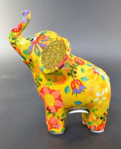 Pomme Pidou XS - Elephant Darcy, Flowers and Dreams SunnyYellow