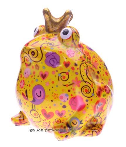 Pomme Pidou - Spaarpot King Frog Freddy, Birds in Love SweetYellow