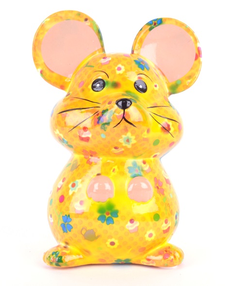 Pomme Pidou - Spaarpot Mouse Martha, Mad about Cupcakes YellowSorbet