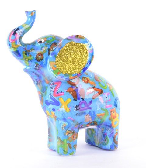 Pomme Pidou - Spaarpot Elephant Darcy, AquaBlue ABC