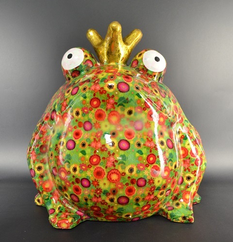 Pomme Pidou - Spaarpot Frog GIANT Freddy, Flowers in the Sun