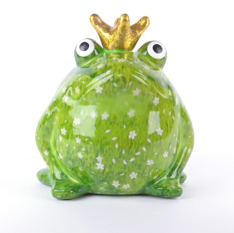 Pomme Pidou - Spaarpot King Frog Freddy, Daisy Dreams in Green Blumenwiesen