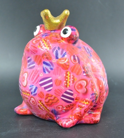 Pomme Pidou - Spaarpot King Frog Freddy, MagicalPink Hearts in Love