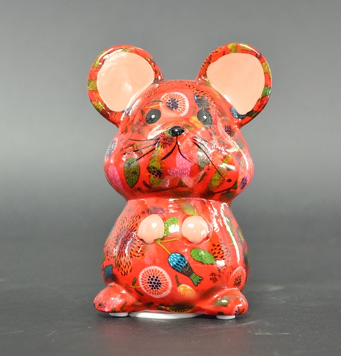 Pomme Pidou - XS Mouse Martha, VelvetRed Strawberry Fields