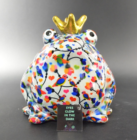 GITD - Pomme Pidou - Spaarpot King Frog Freddy, Birds in Love SheerWhite