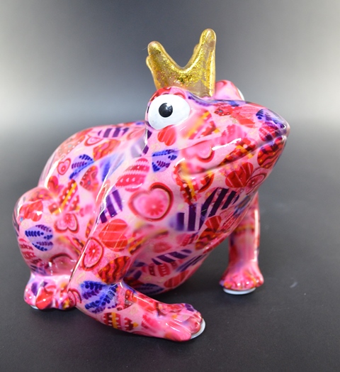 Pomme Pidou - Spaarpot Frog Max, MagicalPink Hearts in Love