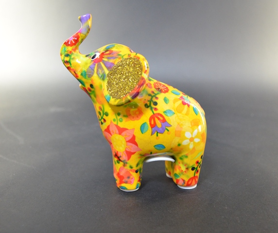 Pomme Pidou XS - Elephant Darcy, Flowers and Dreams SunnyYellow