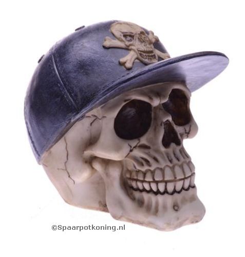 Spaarpot Schedel Basecap, Skull