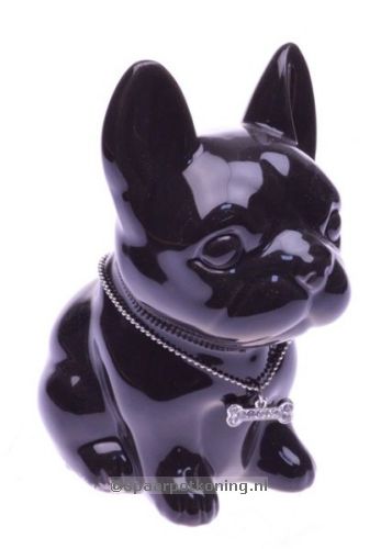 Spaarpot Franse Bulldog Zwart