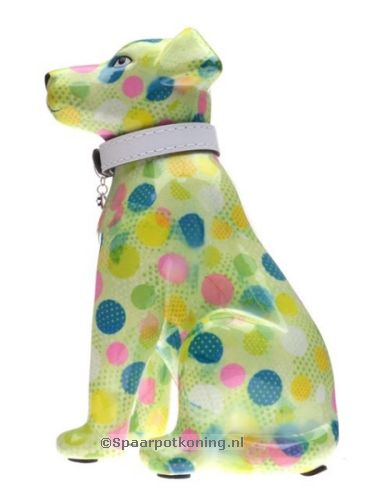 Pomme Pidou - Spaarpot Dog Mylo, Dreamy Dots KeyLime