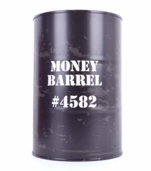 Spaarpot Money Barrel, Zwart