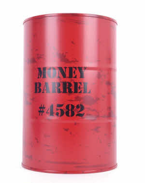 Spaarpot Money Barrel, Rood