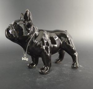 Spaarpot Franse Bulldog Zwart Staand