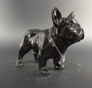 Spaarpot Franse Bulldog Zwart Staand