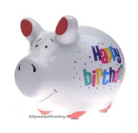 Best of...Spaarvarken Happy Birthday - NEW