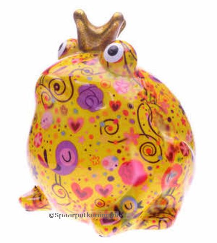 Pomme Pidou - Spaarpot King Frog Freddy, geel