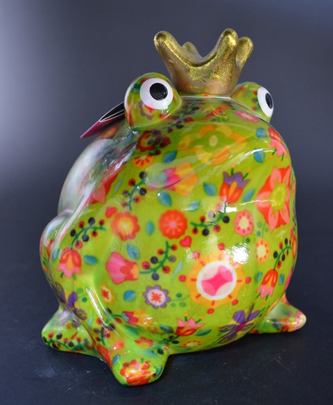 Pomme Pidou - Spaarpot King Frog Freddy, Flowers and Dreams GardenGreen