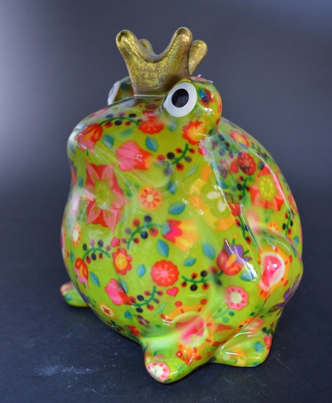 Pomme Pidou - Spaarpot King Frog Freddy, Flowers and Dreams GardenGreen