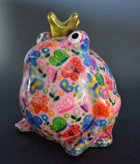 Pomme Pidou - Spaarpot King Frog Freddy, DreamyPink Sweet Butterflies