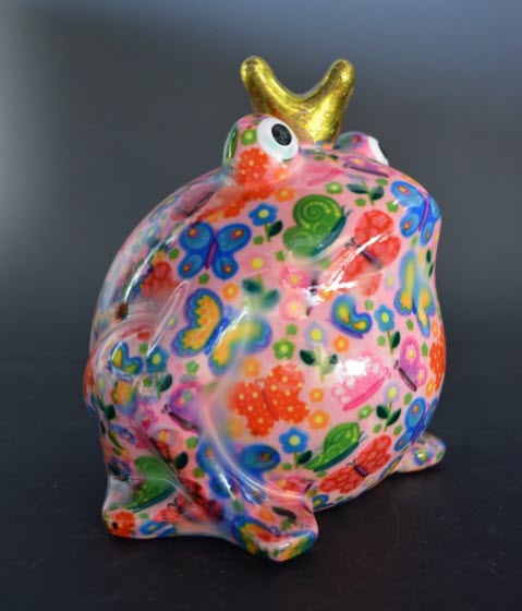 Pomme Pidou - Spaarpot King Frog Freddy, DreamyPink Sweet Butterflies