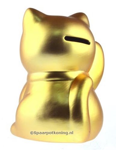 Spaarpot Gouden Lucky Cat