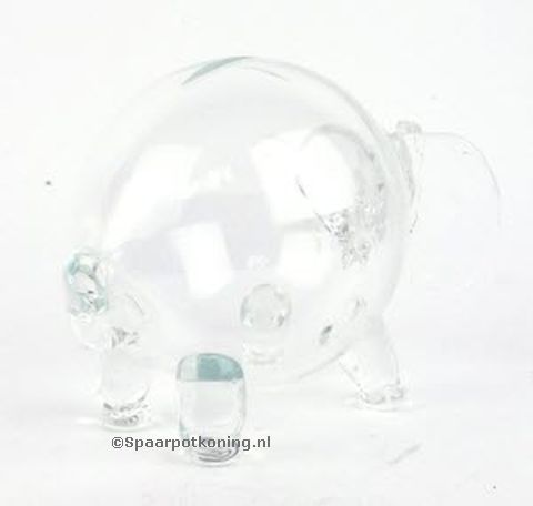 SpaarOlifant van glas, transparant