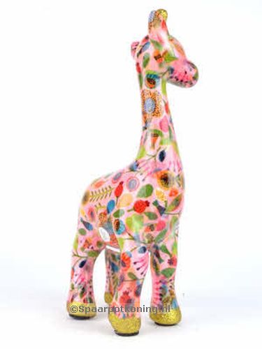 Pomme Pidou - Spaarpot Giraffe Celeste, Pink Strawberry Fields
