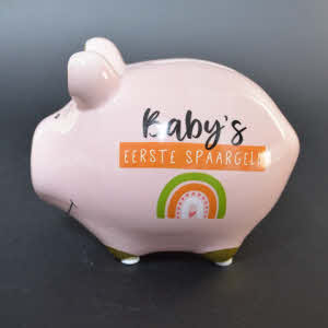 Best of...Spaarvarken Baby's Eerste Spaargeld, roze