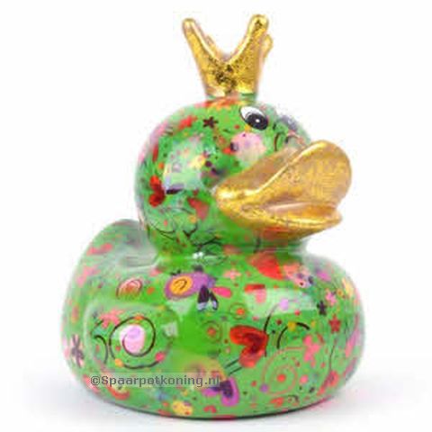 Pomme Pidou - Spaarpot Duck Ducky, Birds in Love FunkyGreen