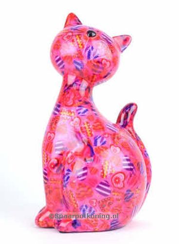 Pomme Pidou - Spaarpot Cat Caramel, Large, MagicalPink Hearts in Love