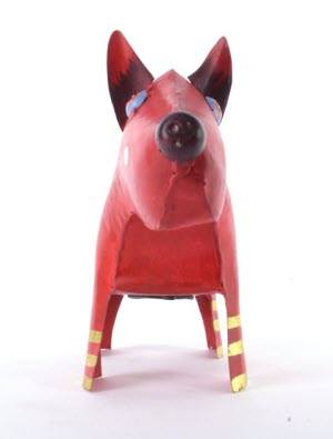 Exner - Spaarpot Rode Hond met stipjes