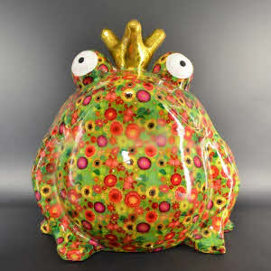 Pomme Pidou - Spaarpot Frog GIANT Freddy, Flowers in the Sun