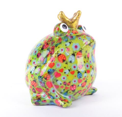 Pomme Pidou - Spaarpot King Frog Freddy, Coccinelle MossGreen