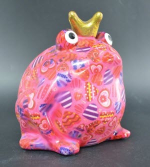 Pomme Pidou - Spaarpot King Frog Freddy, MagicalPink Hearts in Love
