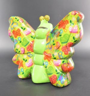 Pomme Pidou - Spaarpot Butterfly Bibi, DreamyGreen Sweet Butterflies