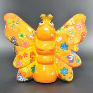 Pomme Pidou - Spaarpot Butterfly Bibi, FunkyOrange Sweet Butterflies