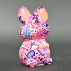 Pomme Pidou - XS Mouse Martha, Love and Peace MistyPink