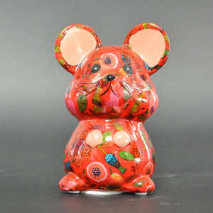 Pomme Pidou - XS Mouse Martha, VelvetRed Strawberry Fields