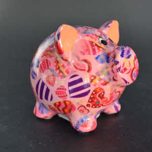 Pomme Pidou XS - Pig Rosie, MagicalPink Hearts in Love