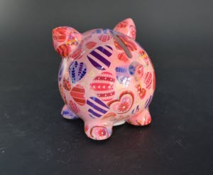 Pomme Pidou XS - Pig Rosie, MagicalPink Hearts in Love
