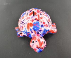 Pomme Pidou - Spaarpot Sea Turtle Raphaël, Pretty in Pink Skullzzz