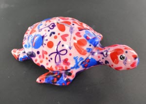 Pomme Pidou - Spaarpot Sea Turtle Raphaël, Pretty in Pink Skullzzz