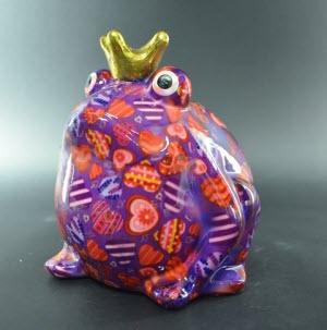 GITD - Pomme Pidou - Spaarpot King Frog Freddy, ShockingPurple Hearts in Love