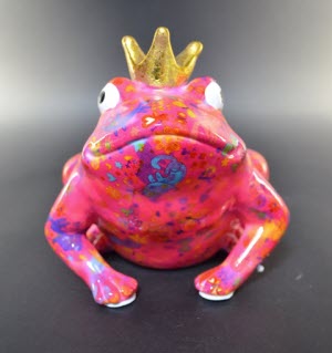 Pomme Pidou - Spaarpot Frog Max, Fluffy Cats MagentaMix