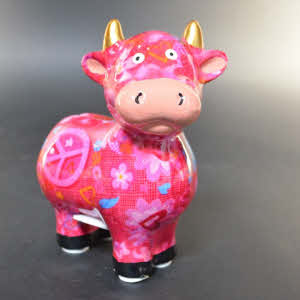 Pomme Pidou XS - Cow Maggie, Love and Peace MagentaMix
